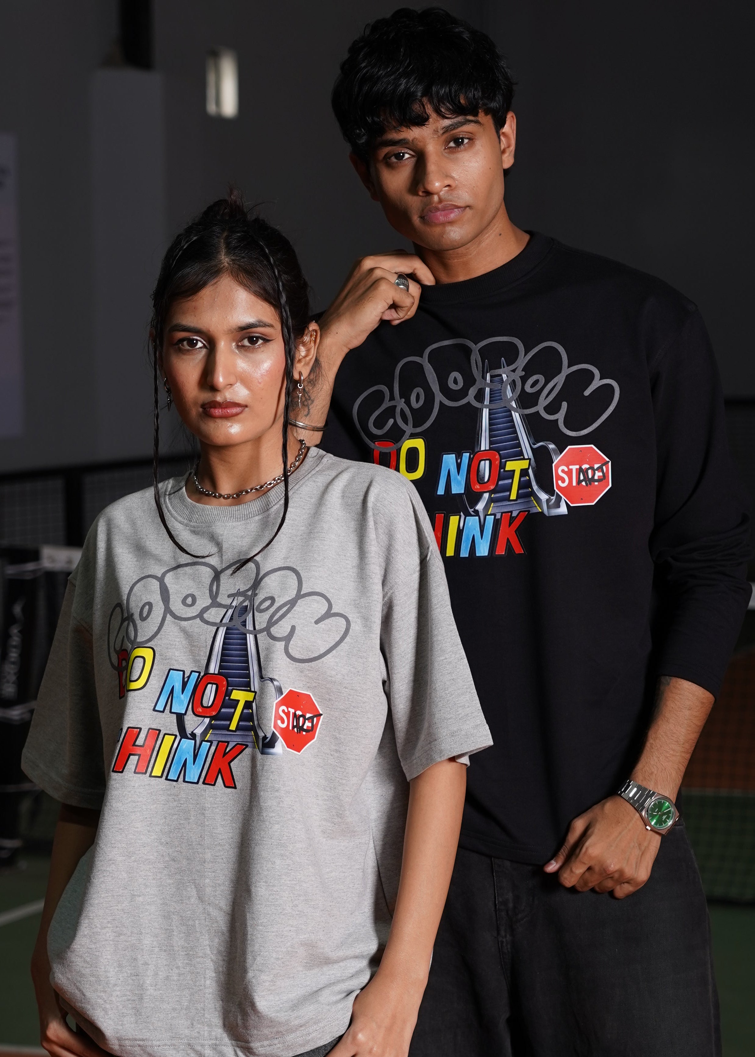 OVERTHINKER HALF SLEEVES [MILANGE GREY]