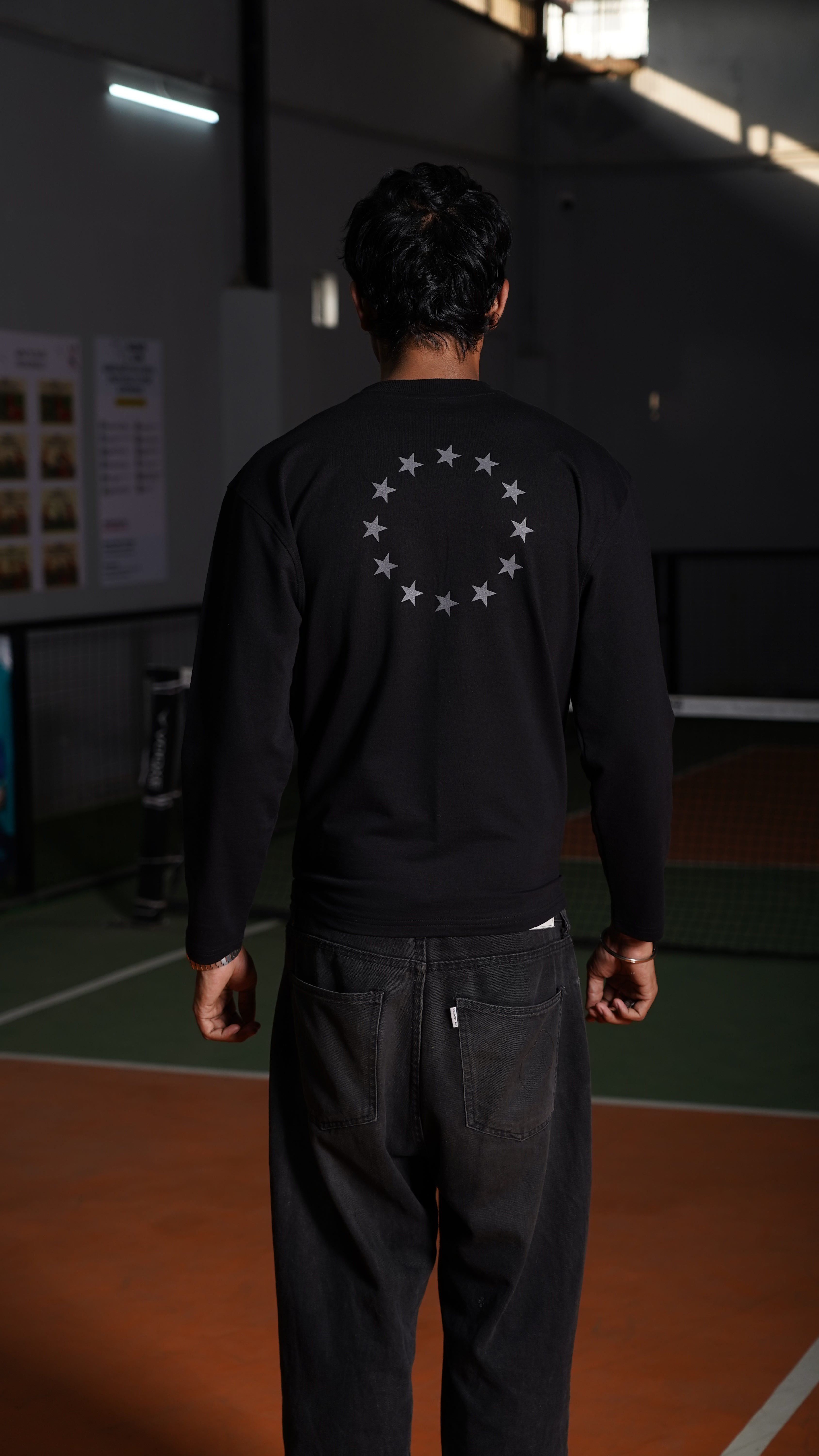 DO NOT THINK – BLACK HYBRID PRINT LONG SLEEVE